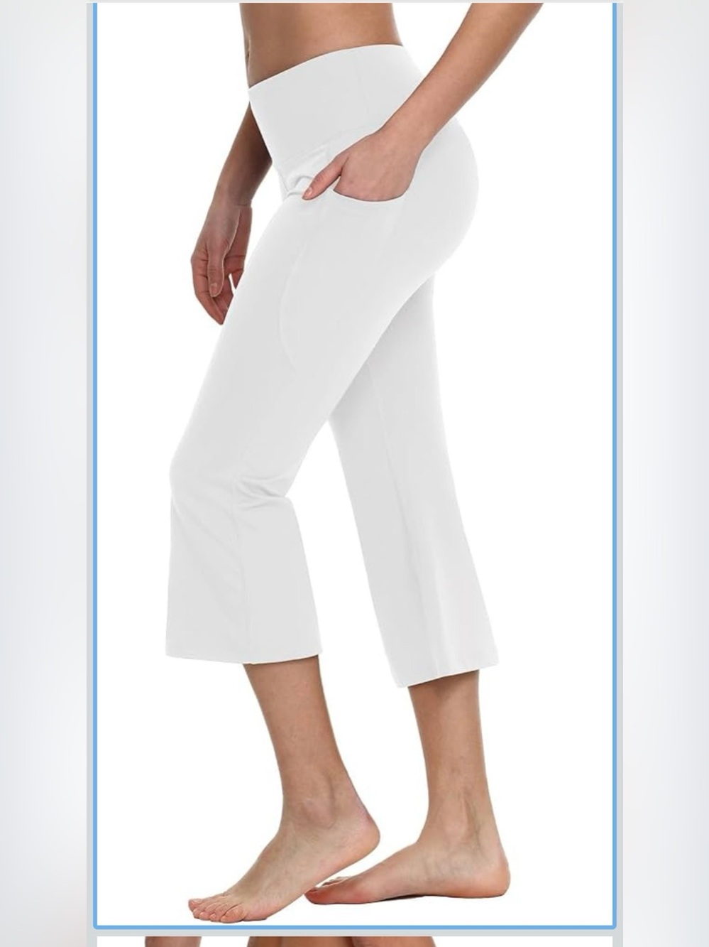 baleaf  Flare Capri Yoga Pants with Pockets Bootcut Summer Lounge M. 2396/bb11-1
